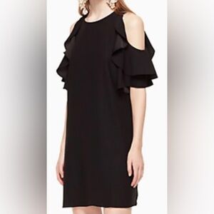 Kate Spade Black Flutter Sleeve Dress